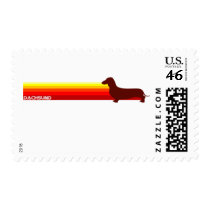 Dachsund With Stripes Stamp by dogsilhouettes Dachsund With Stripes Stamp