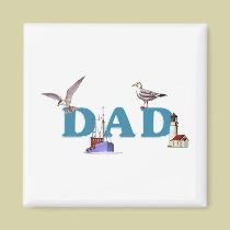 Dad Ahoy magnets