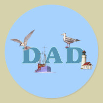 Dad Ahoy stickers