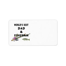 Dad And Fisherman Custom Address Label