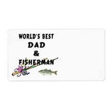 Dad and Fisherman Personalized Shipping Labels