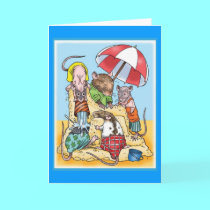 Dad at the Beach cards