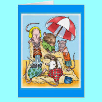 Dad at the Beach cards