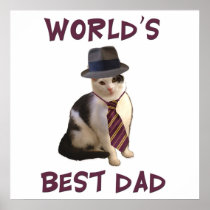 Dad Cat: World's Best Dad Posters