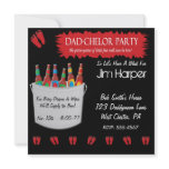 Dad-chelor Diaper Keg Party Invitations