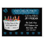 Dad-chelor Diaper Keg Party Invitations