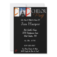Dad-chelor Party Invite in Alphabet Photography