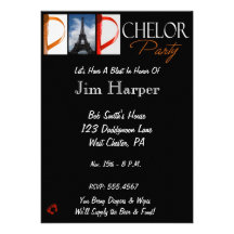 Dad-chelor Party Invite in Alphabet Photography