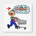 Dad Christmas Shopping Magnets