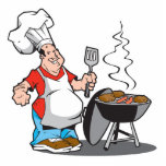 dad cooking on the grill cut out
