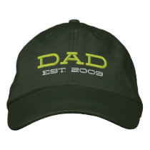 Dad Established 2009 (customizable) embroidered hats