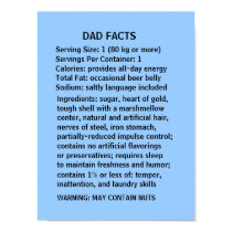 DAD FACTS - a humorous Father's Day posters