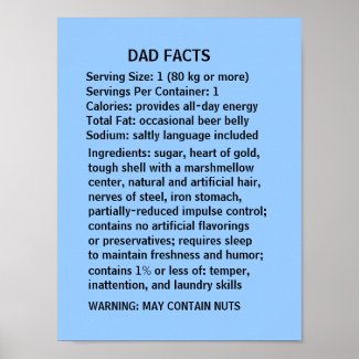 DAD FACTS - a humorous Father's Day Poster