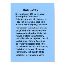 DAD FACTS - a humorous Father's Day poster/print