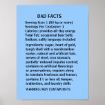 DAD FACTS - a humorous Father's Day poster/print