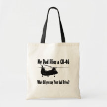 Dad Flies a CH 46 Helicopter Bags