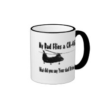 Dad Flies a CH 46 Helicopter Mug