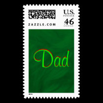 Dad Green Beauty Postage stamps