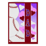 DAD  I Love You > Than You Love Baseball Valentine Card