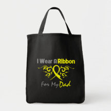 Dad - I Wear A Yellow Ribbon Military Support Tote Bag