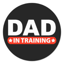 Dad In Training Round Stickers