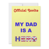 Dad is a Hero Custom Invites