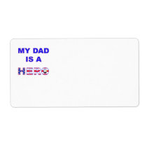 Dad is a Hero Custom Shipping Label