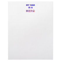 Dad is a Hero Personalized Letterhead