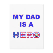 Dad is a Hero Post Cards