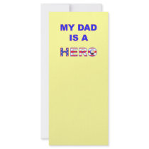 Dad is a Hero Rack Card Design
