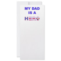 Dad is a Hero rack cards