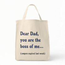 Dad is Boss of Me Canvas Bags