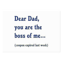 Dad is Boss of Me Business Card