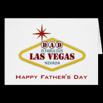 DAD Is Fabulous Las Vegas Father's Day Card cards