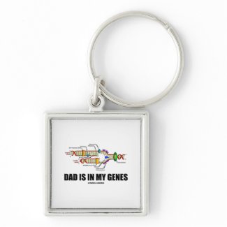 Dad Is In My Genes (DNA Replication) keychain