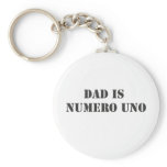 dad is numero uno keychains