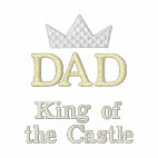 Dad King of the Castle Long Sleeve Polo Shirt