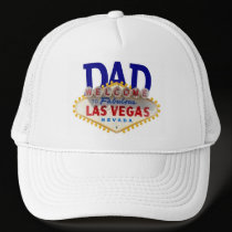 DAD Las Vegas Blue on White Cap hats