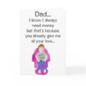 Dad...Love for the Money cards