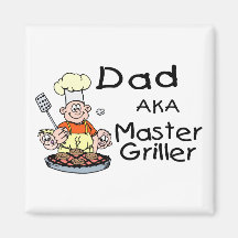 Dad Master Griller Fridge Magnets