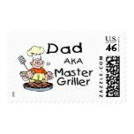 Dad Master Griller Postage Stamps