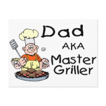 Dad Master Griller Postcards