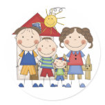 Dad, Mom, Big Brother, Little Brother Family stickers
