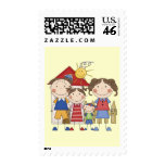 Dad, Mom, Big Sister, Little  Brother Family Postage