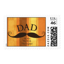 Dad Mustache Father's day Postage postage