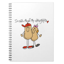 Dad - Nuts About My Daughter T-shirts and Gifts Spiral Notebook