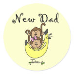 Dad of Twins Boy and Girl Tshirts and Gifts Round Sticker