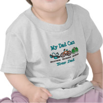 Dad Outswim Outbike Outrun Triathlon Baby T-shirt by RunnerTeesGifts Dad Outswim Outbike Outrun Triathlon Baby T-shirt
