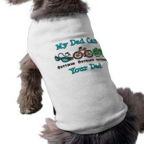 Dad Outswim Outbike Outrun Triathlon Dog T-shirt