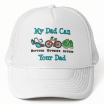 Dad Outswim Outbike Outrun Triathlon Hat